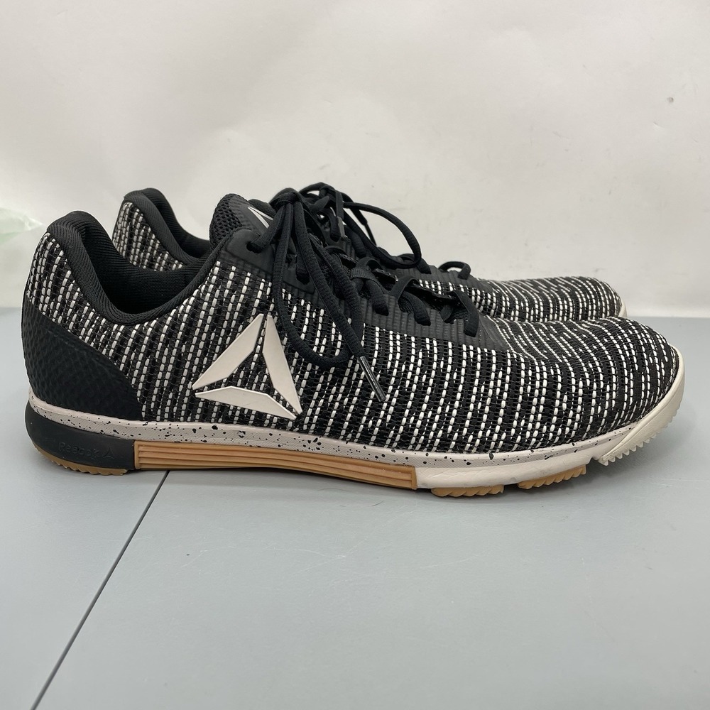 Reebok Speed TR Flexweave Sneakers Shoe CrossFit Training Gum Black White Men 12